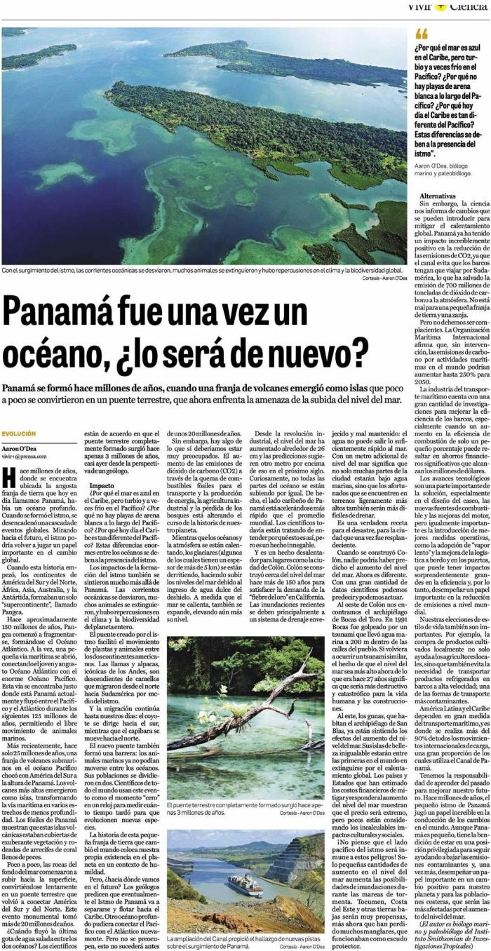 O'Dea 2018 Panama era Mar 17 December La Prensa